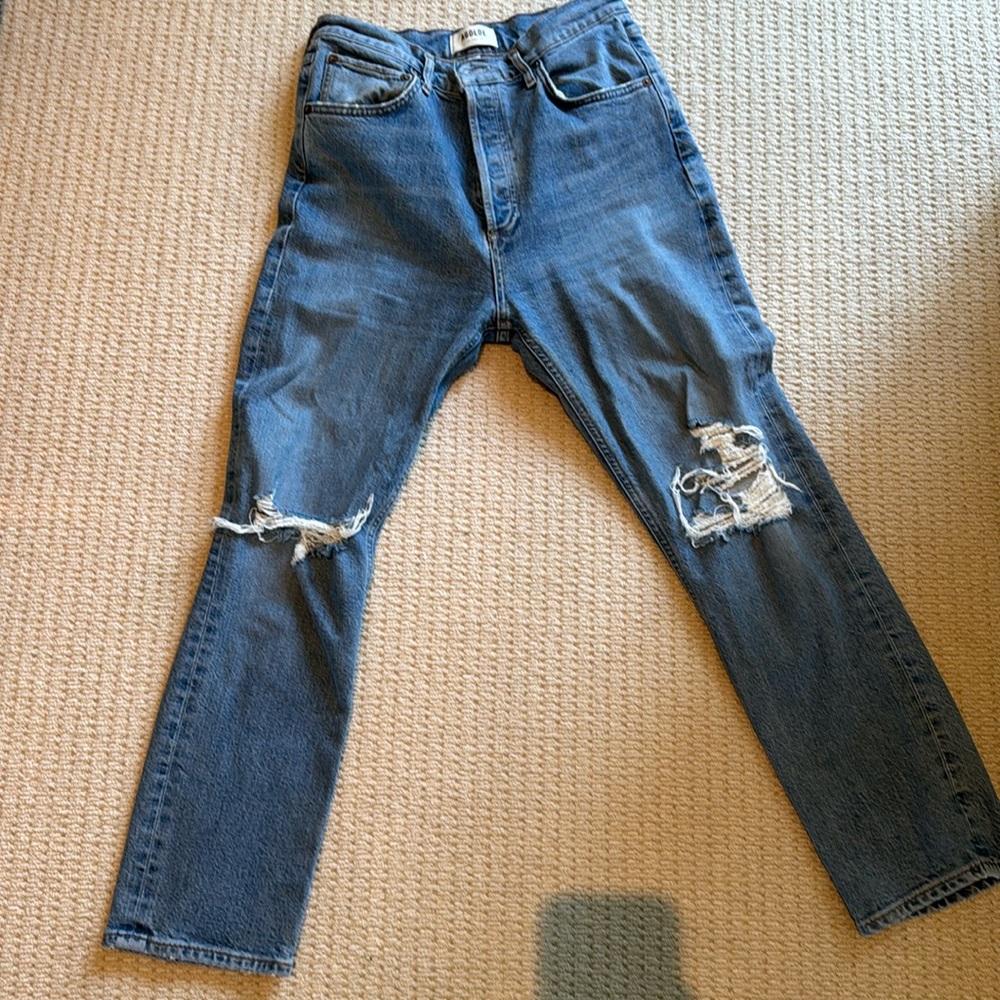 Ripped denim jeans